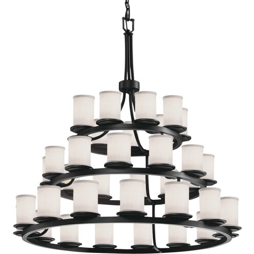 Textile 36 Light 42 inch Matte Black Chandelier Ceiling Light, Choices