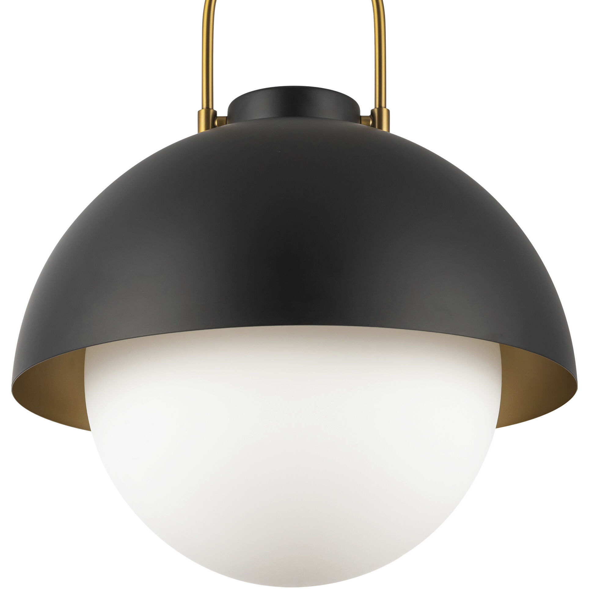 Alora Mood Harper 1 Light 15.75 inch Matte Black/Opal Matte Glass Pendant Ceiling Light