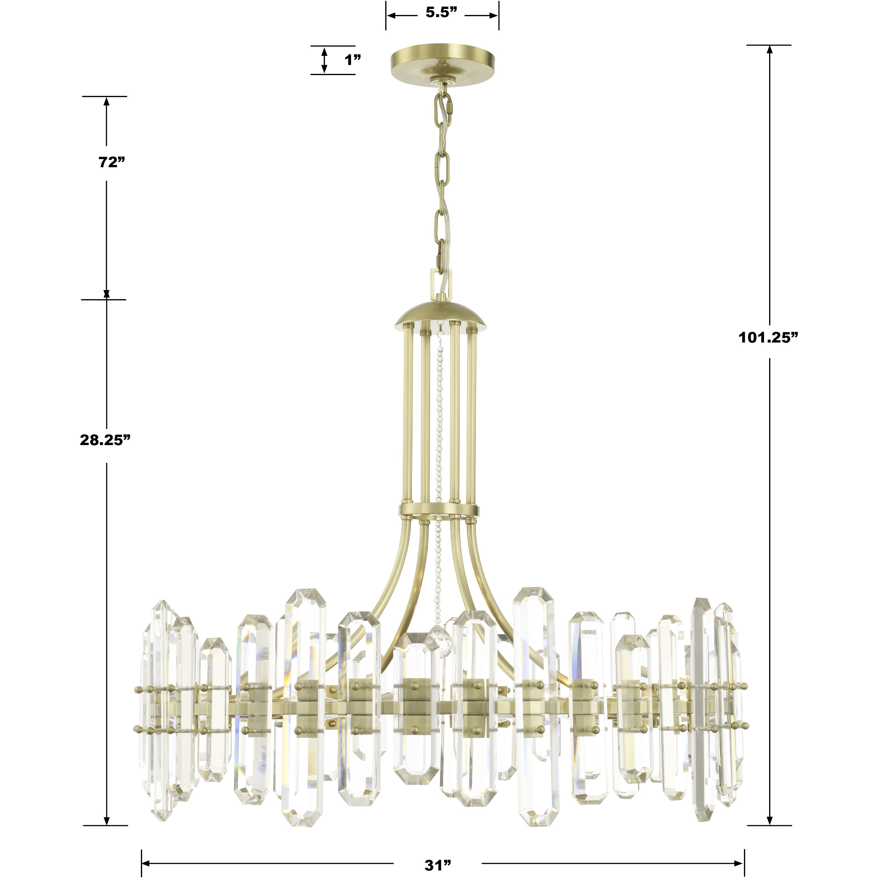 Bolton 12 Light 31 inch Aged Brass Chandelier Ceiling Light