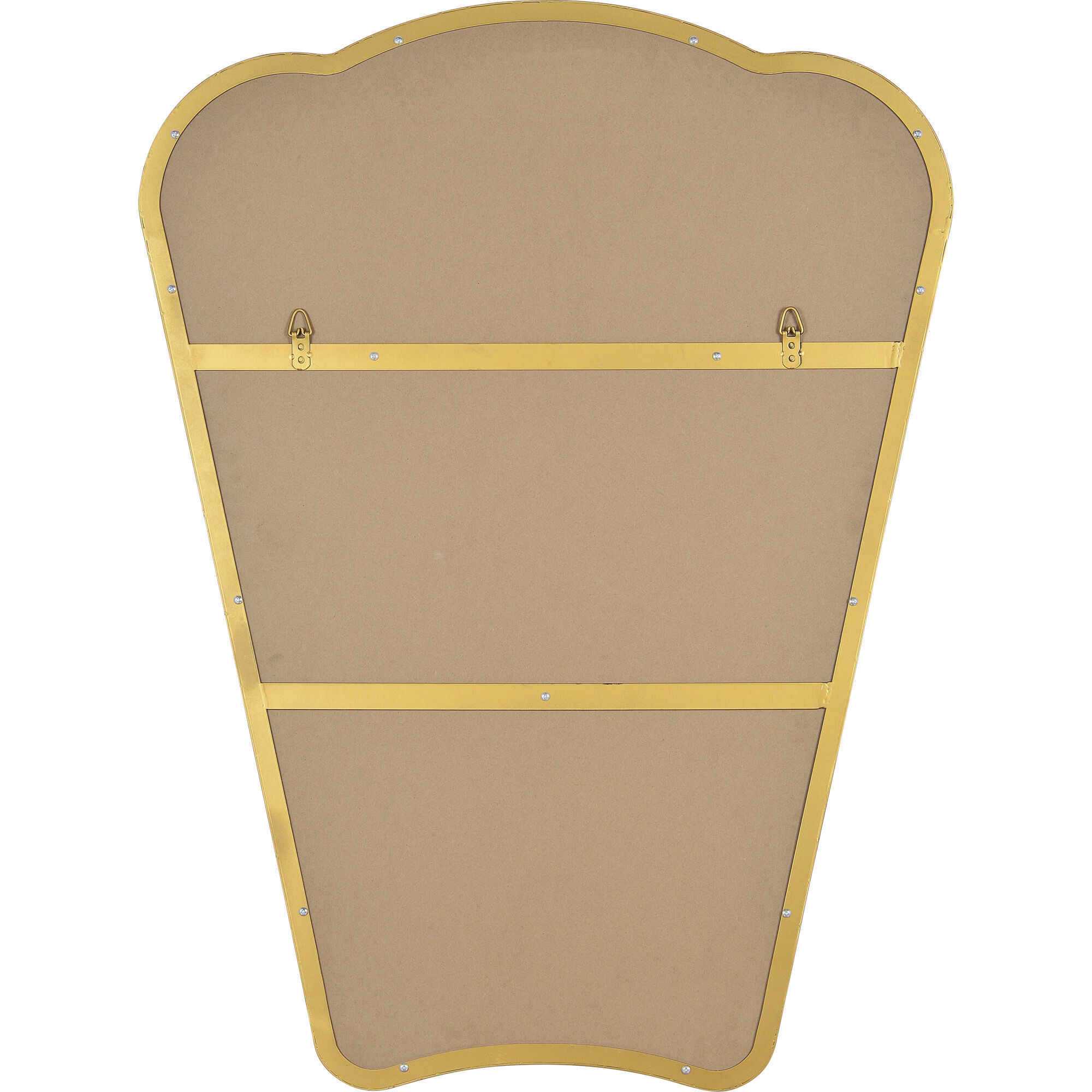 Indah 40 X 30 inch Antique Brass and Clear Mirror