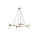 Manhattan Ave. LED 25 inch Brushed Brass Chandelier Ceiling Light