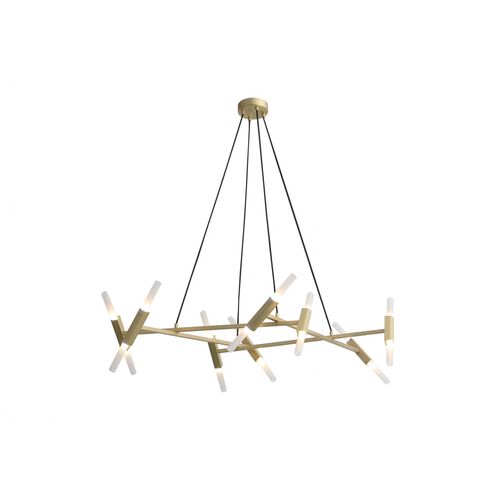 Manhattan Ave. LED 25 inch Brushed Brass Chandelier Ceiling Light