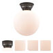 Aditi XX-Large Beacon LED 12 inch Oil Rubbed Bronze Flush Mount Ceiling Light in Matte White Glass, Aditi