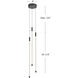 Motif LED 5.5 inch Black Multi-Pendant Ceiling Light