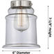 Franklin Restoration Canton 1 Light 7 inch Polished Nickel Sconce Wall Light in Clear Glass, Franklin Restoration
