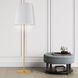 Transitional 68.5 inch 100.00 watt Aged Brass Decorative Floor Lamp Portable Light in White