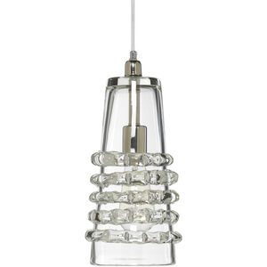 Ribbon Pendant Ceiling Light in Clear Glass