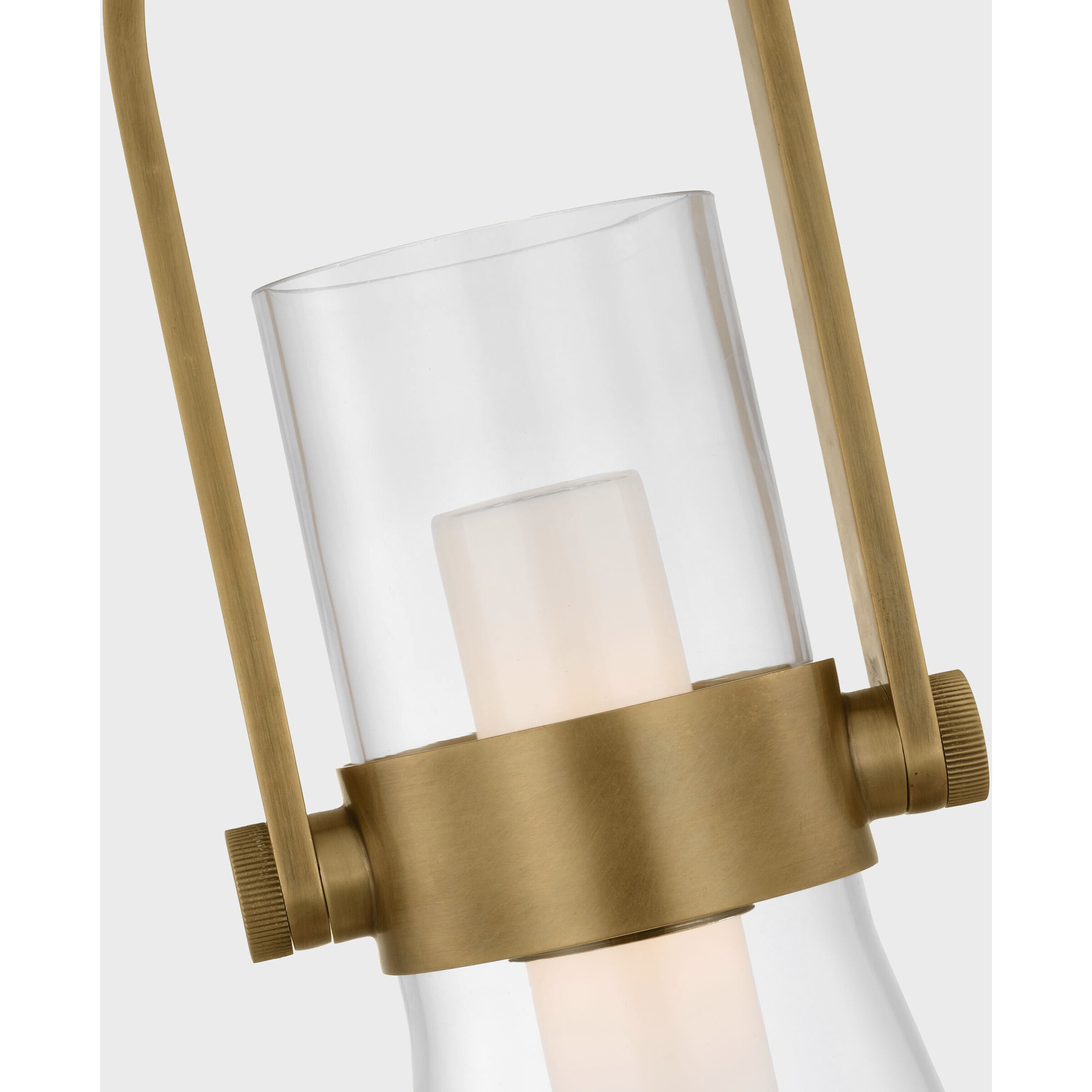 Ian K. Fowler Larkin LED 9.25 inch Hand-Rubbed Antique Brass Conical Pendant Ceiling Light