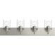Merry 4 Light 30 inch Brushed Nickel Bath Vanity Wall Light
