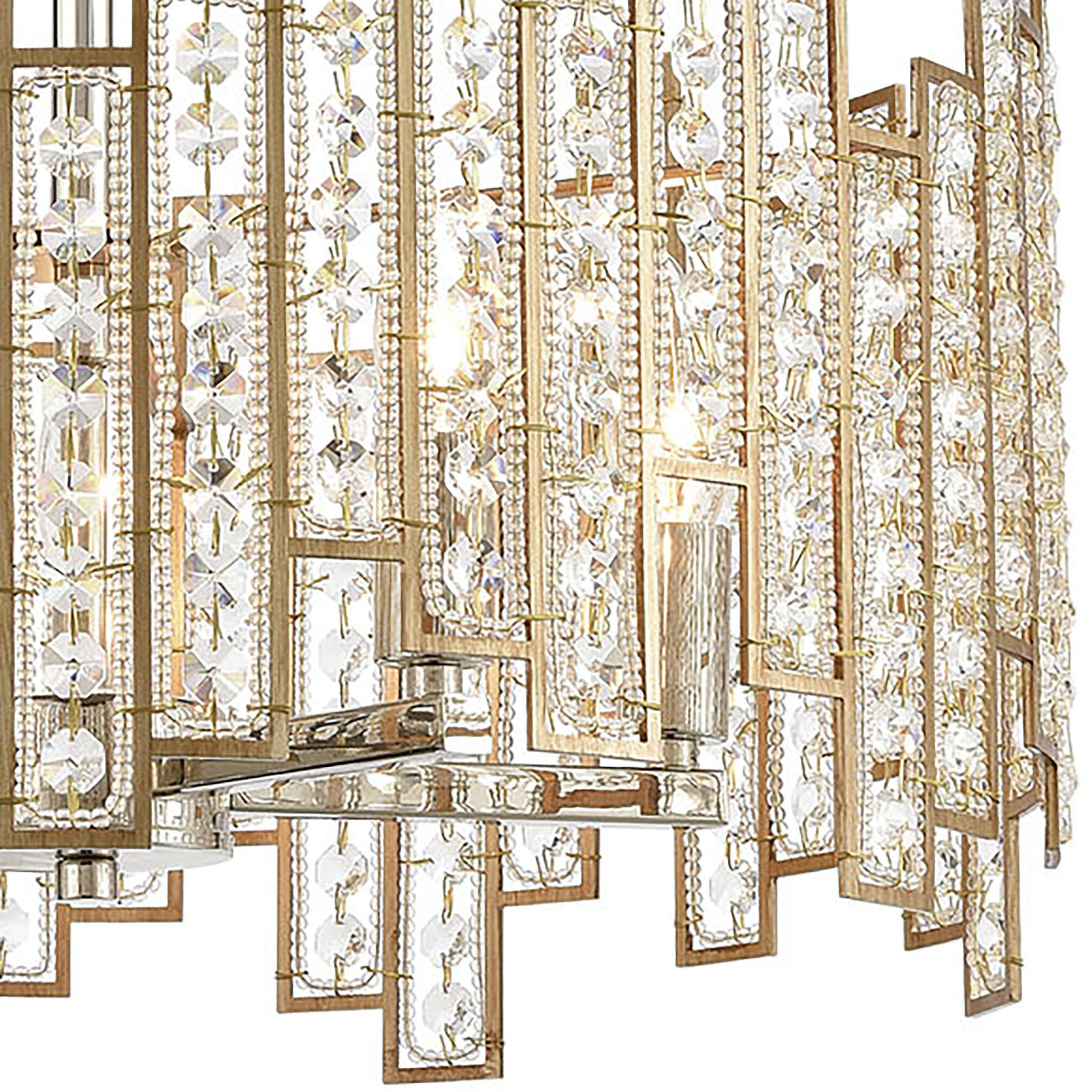 Equilibrium 5 Light 19 inch Matte Gold with Polished Nickel Chandelier Ceiling Light