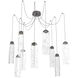 Ledgestone LED 13.5 inch Graphite Swag Multi-Pendant Ceiling Light in 2700K LED