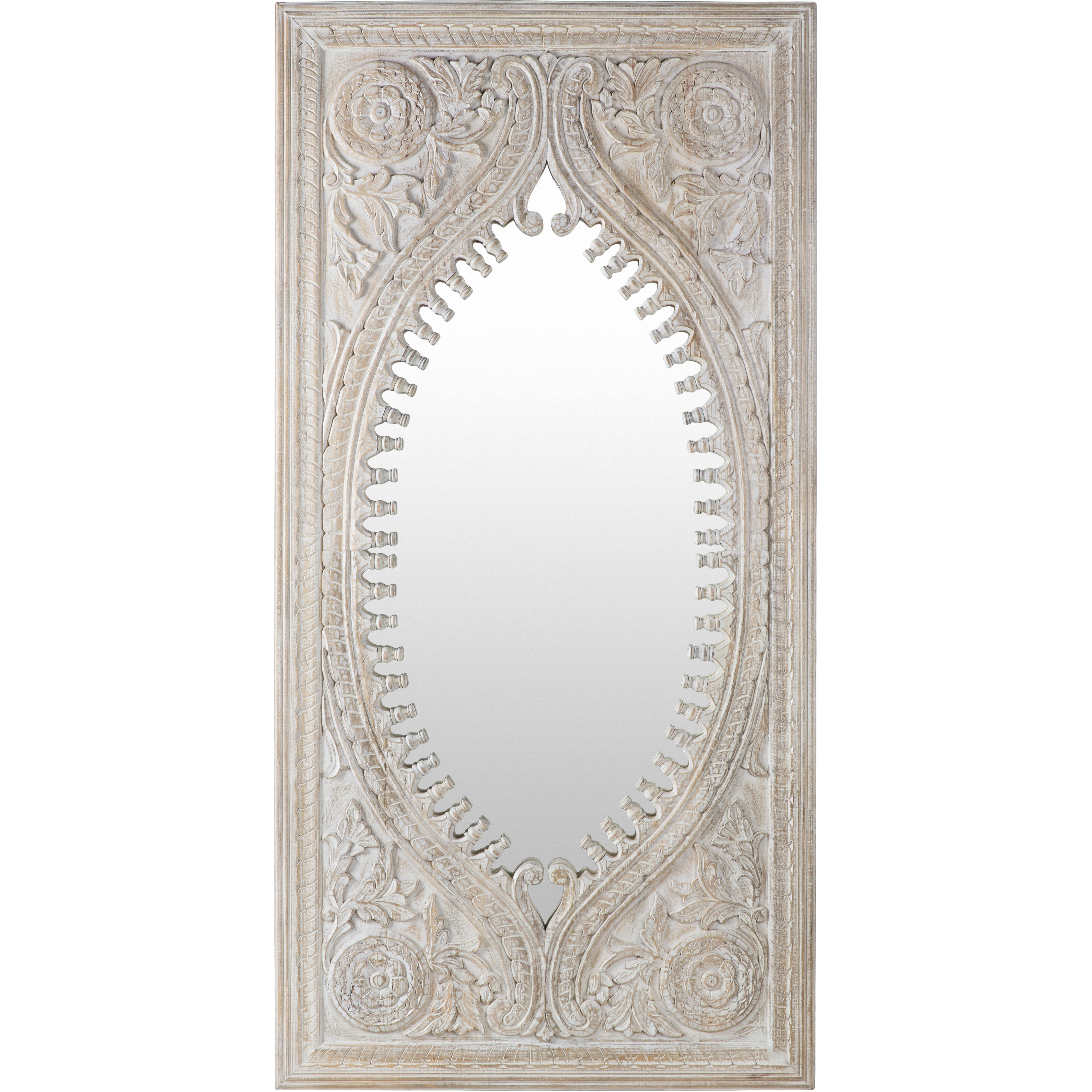Jodhpur 72 X 36 inch White Full Length/Oversized Mirror, Rectangle