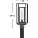 Coastal Elements Republic 1 Light 17 inch Oil Rubbed Bronze Outdoor Post Mount Lantern in Non-LED, Estate Series