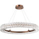 Asscher LED Burnished Bronze Chandelier Ceiling Light, Ring