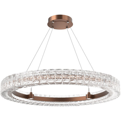 Asscher LED Burnished Bronze Chandelier Ceiling Light, Ring
