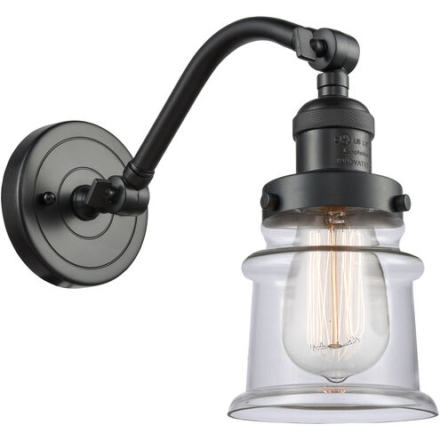 Franklin Restoration Small Canton LED 6.5 inch Oil Rubbed Bronze Sconce Wall Light in Clear Glass, Franklin Restoration
