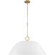 Alta 1 Light 30 inch White Bisque and Brass Pendant Ceiling Light