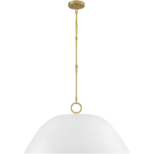 Alta 1 Light 30 inch White Bisque and Brass Pendant Ceiling Light