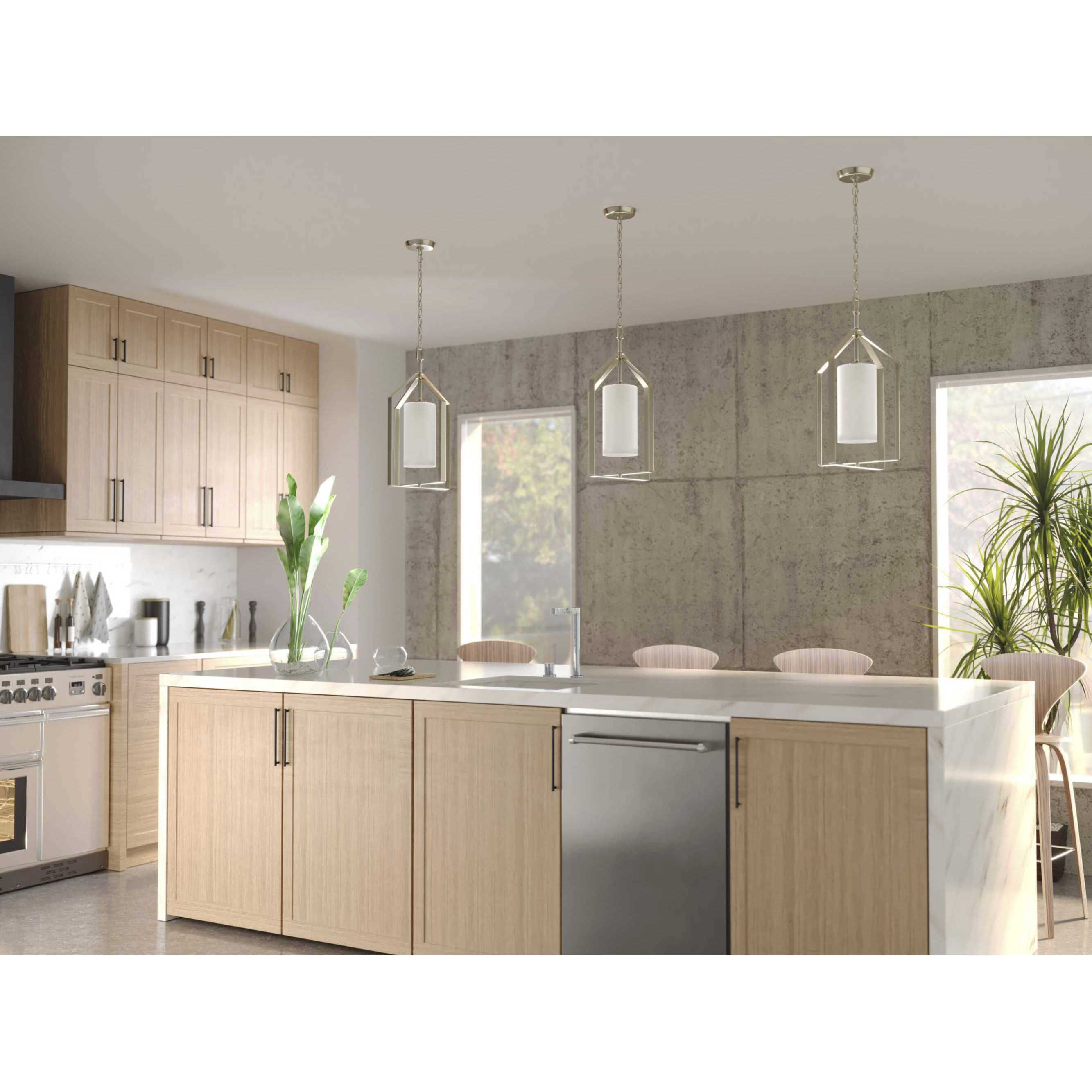 Vertex 1 Light 12 inch Brushed Nickel Foyer Light Ceiling Light