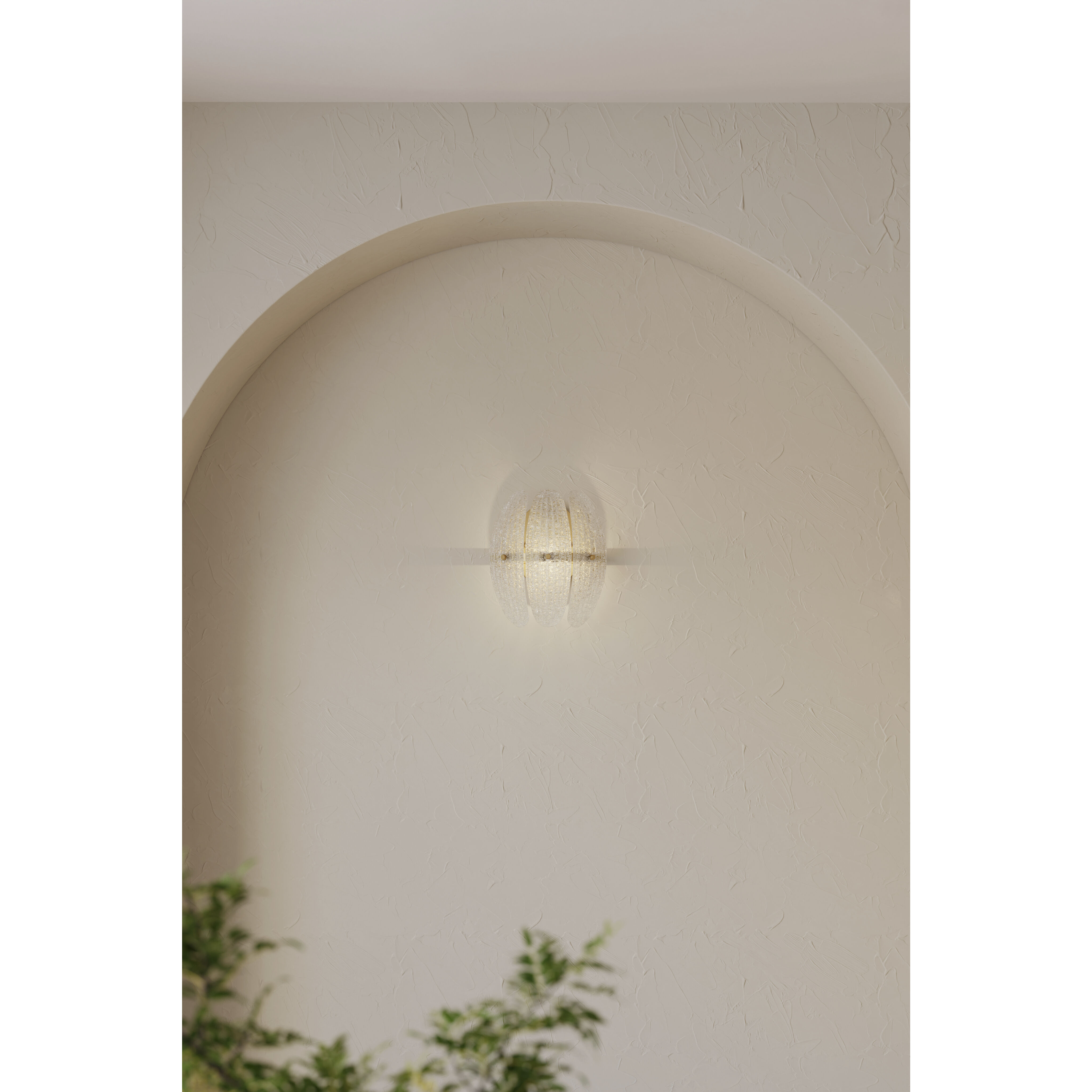Marclaire 1 Light 9.25 inch Legacy Brass Wall Sconce Wall Light in Clear Textured Handmade Glass