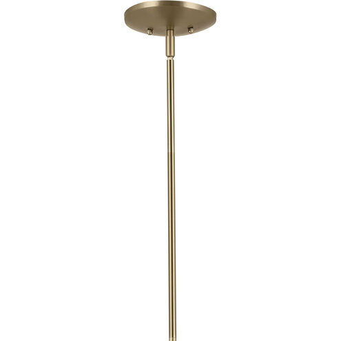 Deela LED 18.5 inch Champagne Bronze Oval Chandelier Ceiling Light in Brushed Gold and Champagne Bronze