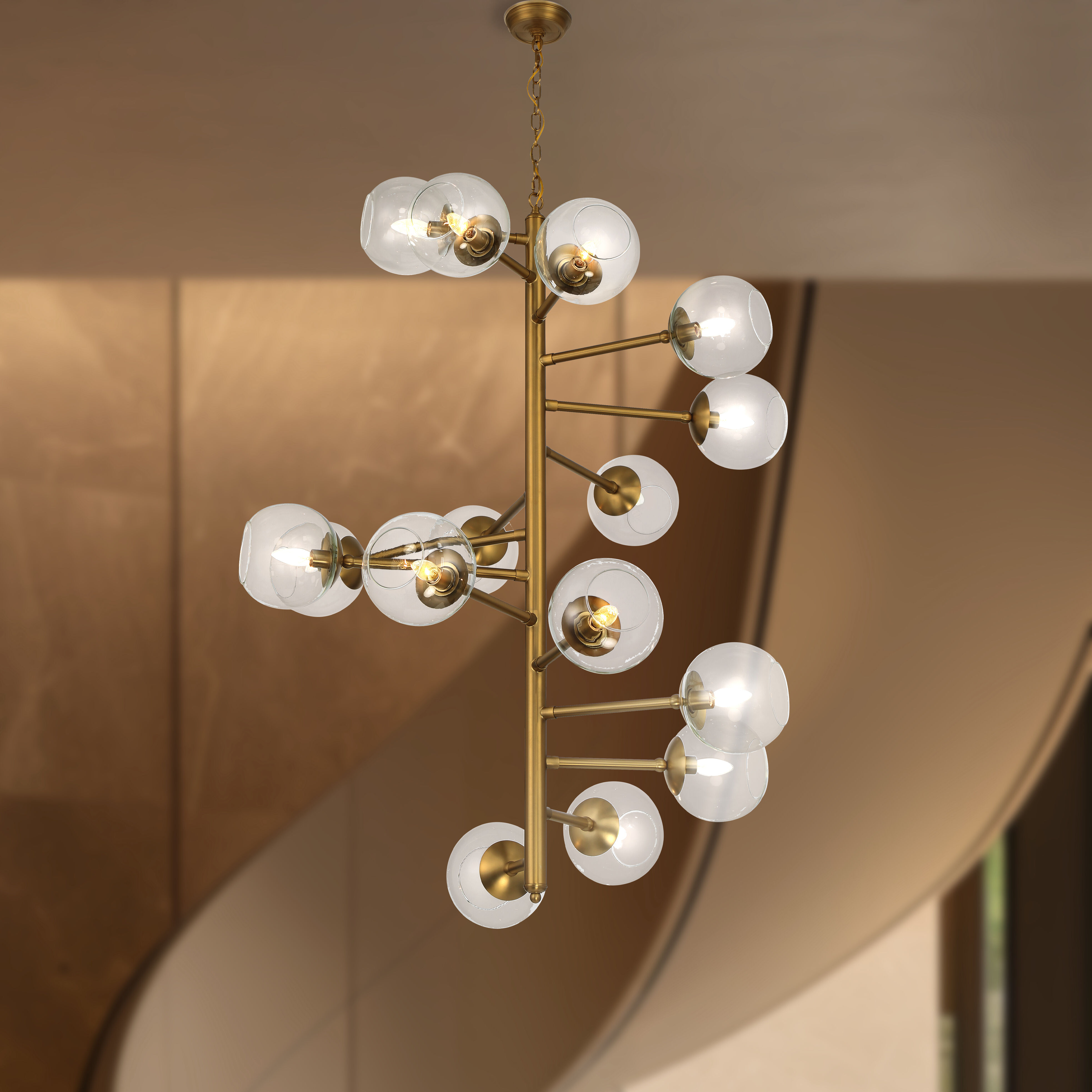 Millikan 15 Light 38.75 inch Signature Brass Pendant Ceiling Light