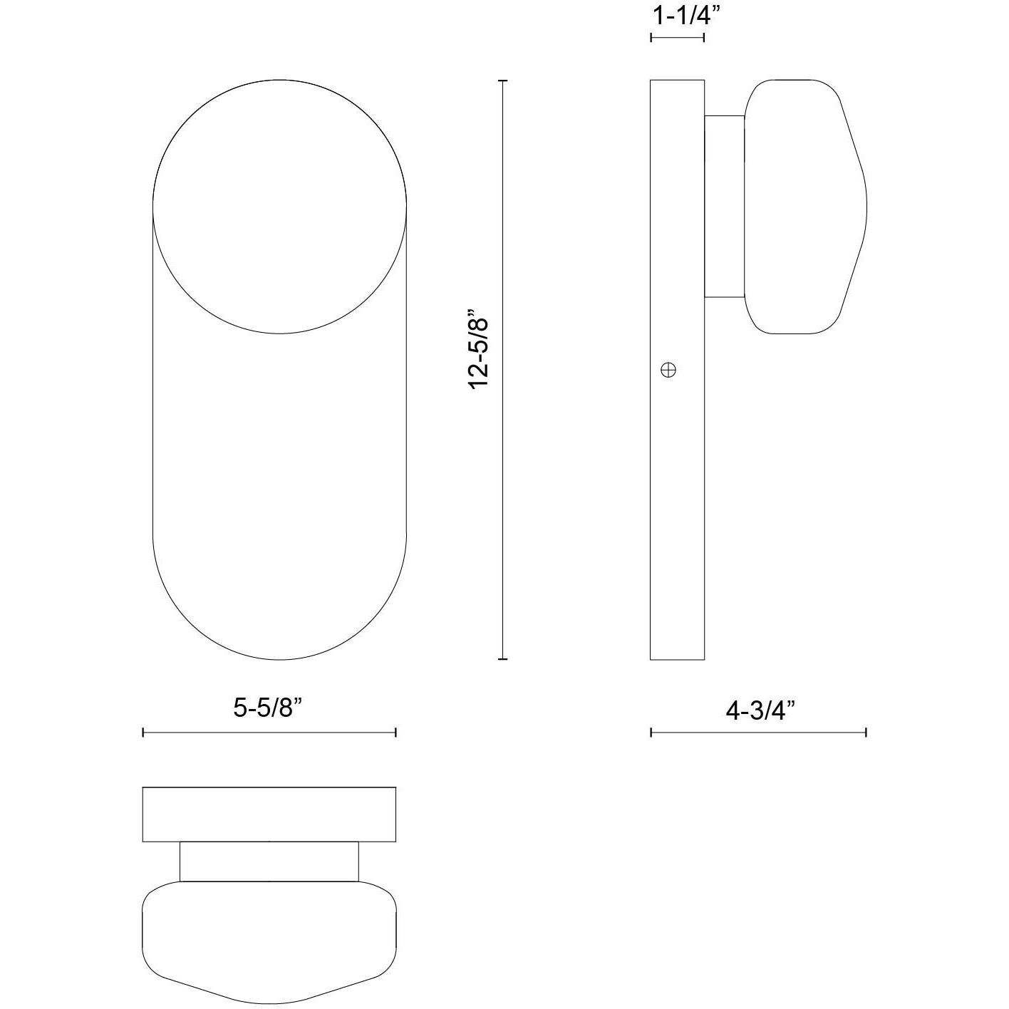 Alora Mood Ariel Wall/Vanity Light Wall Light in Matte Black