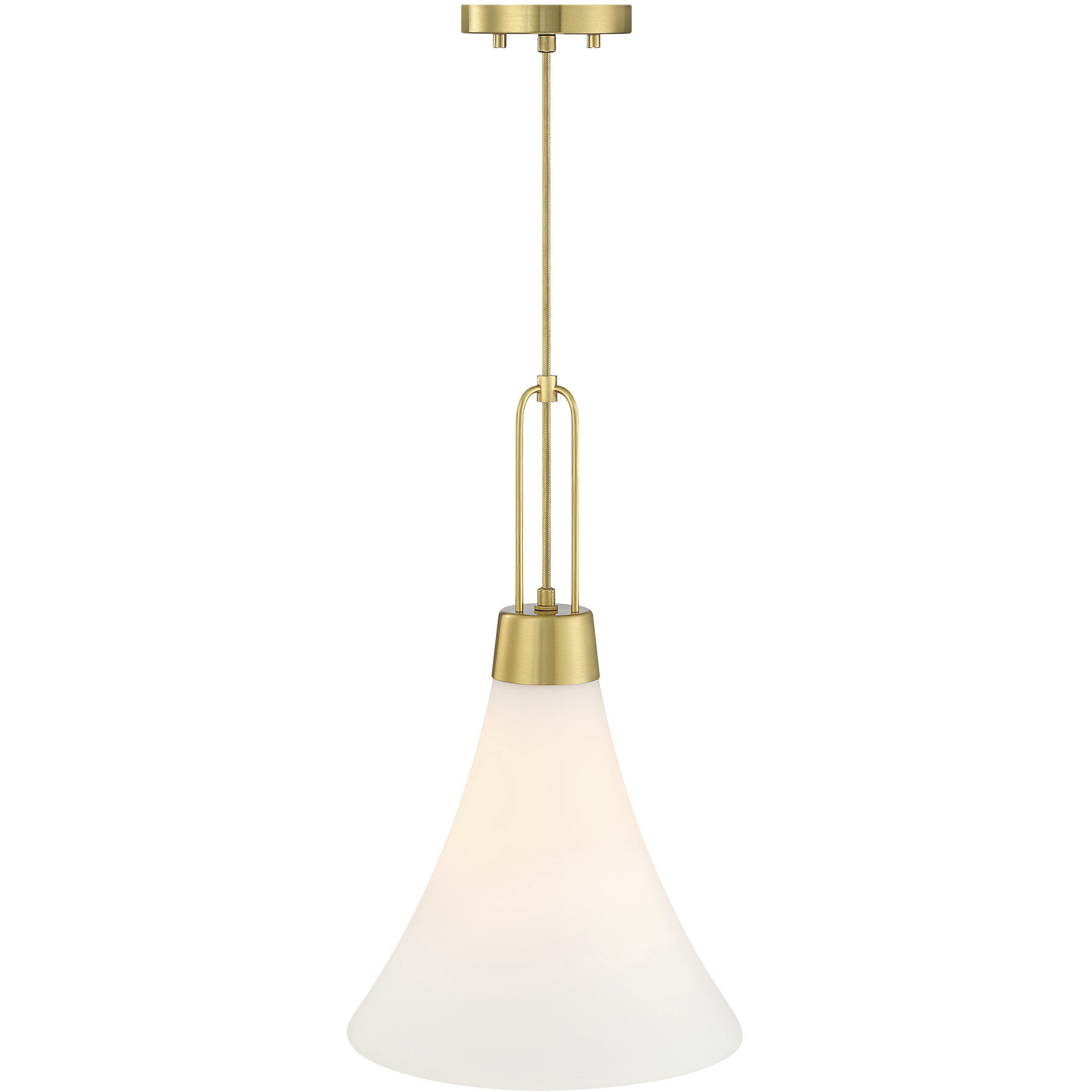 Evergreen Oasis LED 12 inch Brushed Gold Down Pendant Ceiling Light