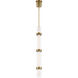 Sean Lavin Wit LED 3.9 inch Aged Brass Pendant Ceiling Light in 4 Glass, Integrated LED
