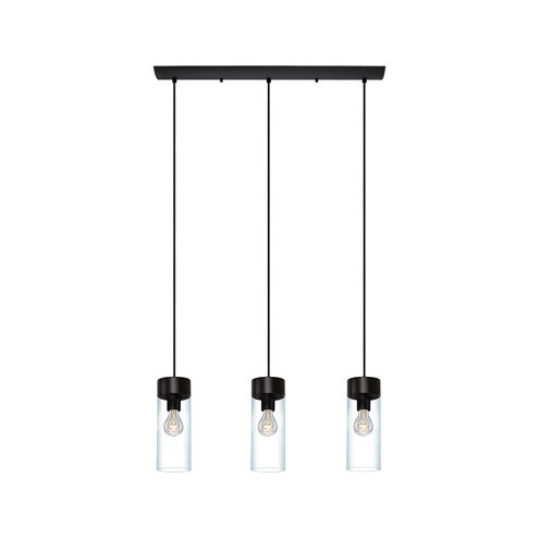 Montey 3 Light 28 inch Matte Black Pendant Ceiling Light