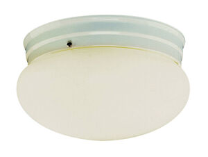 Dash 1 Light 10 inch White Flushmount Ceiling Light