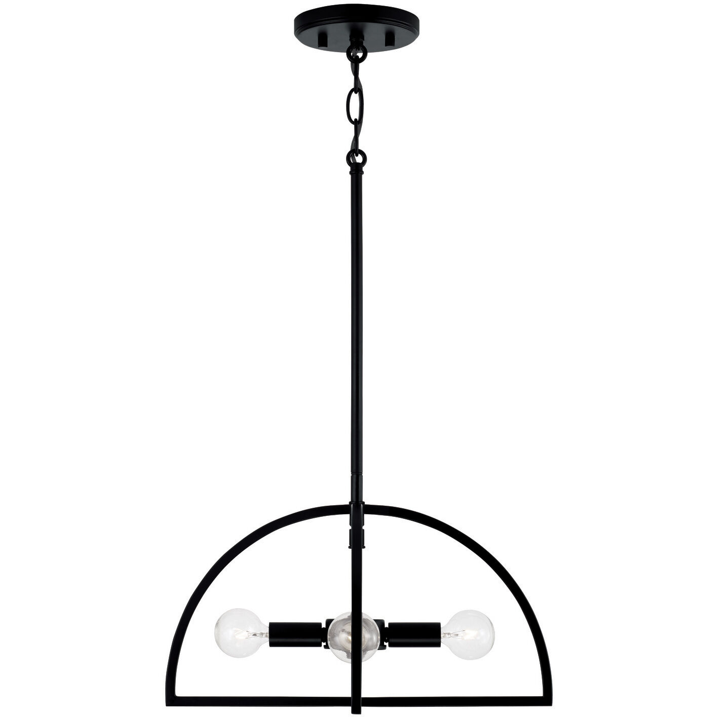 Lawson 4 Light 15 inch Matte Black Semi-Flush Mount Ceiling Light, Convertible Dual Mount