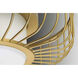 Finesse LED 15 inch Vintage Gold Flush Mount Ceiling Light