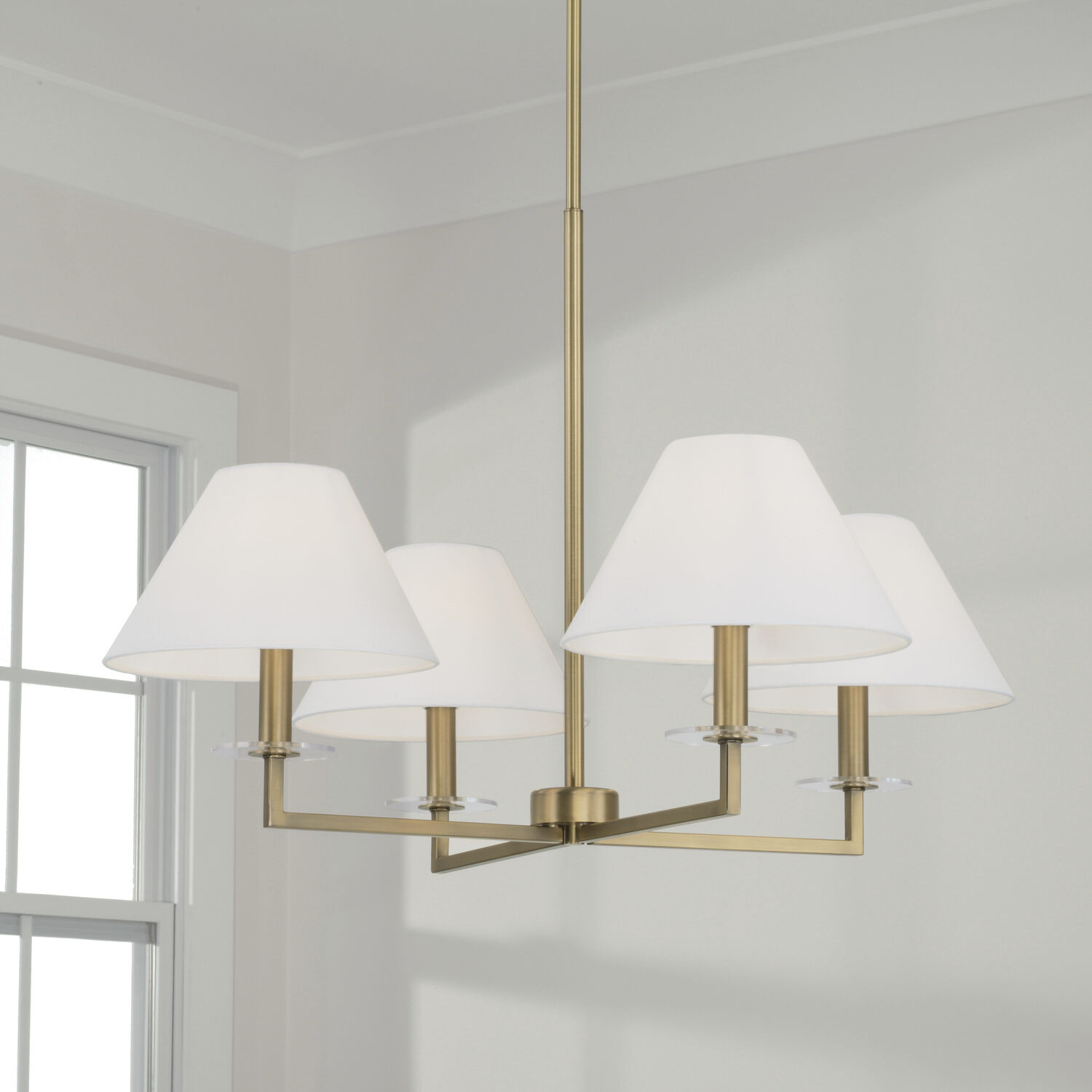 Capital Lighting 452241AD Gilda 4 Light 29.75 inch Aged Brass Chandelier Ceiling Light