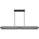 Neoness LED 67 inch Matte Black Linear Chandelier Ceiling Light in Smoke