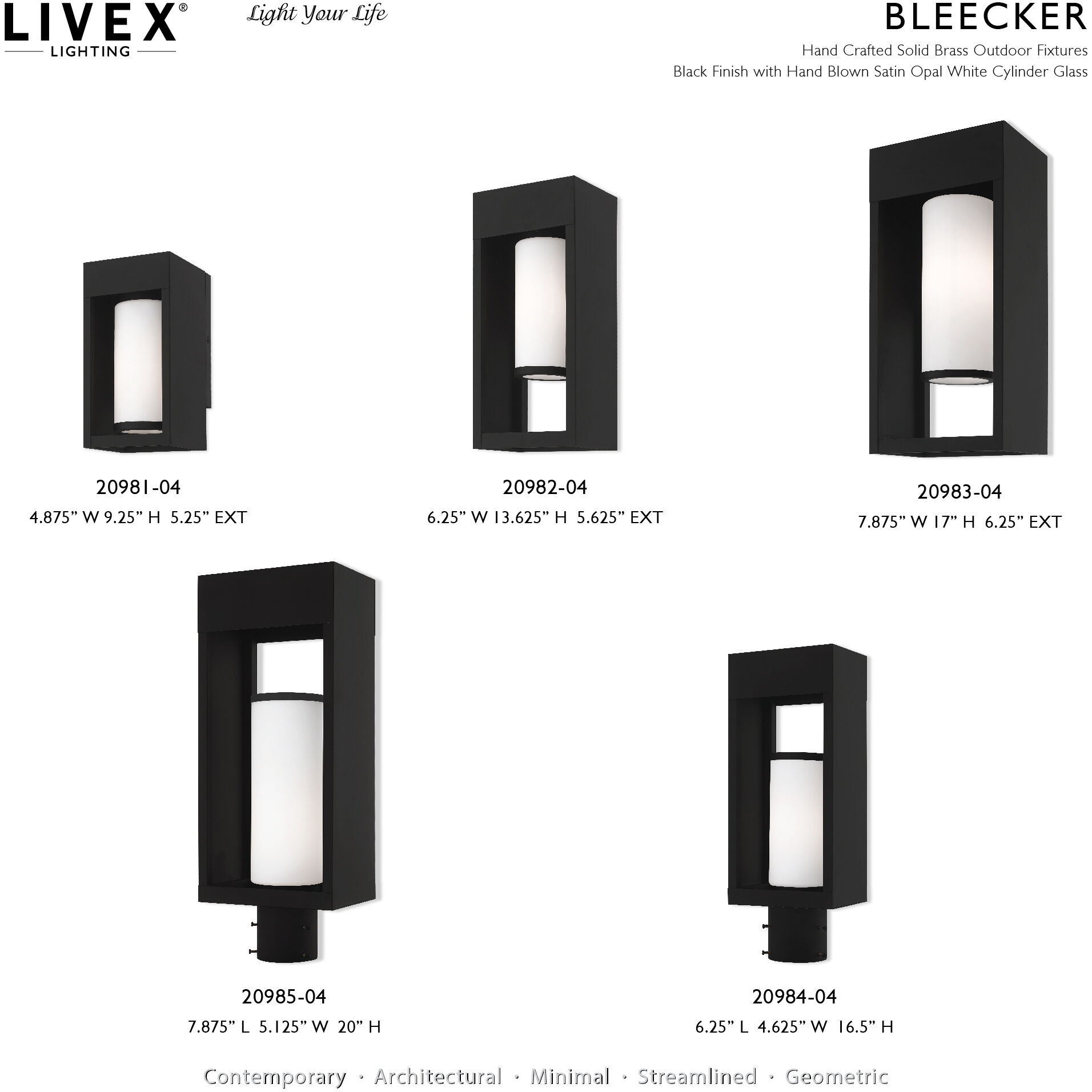 Bleecker 1 Light 17 inch Black Outdoor Wall Lantern