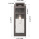 Ridgeway 1 Light 12.5 inch Bronze Outdoor Sconce in Striped Clear Glass