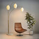 Santa Clara 85 inch 60.00 watt Walnut and Weathered Brass with Black Arc Floor Lamp Portable Light