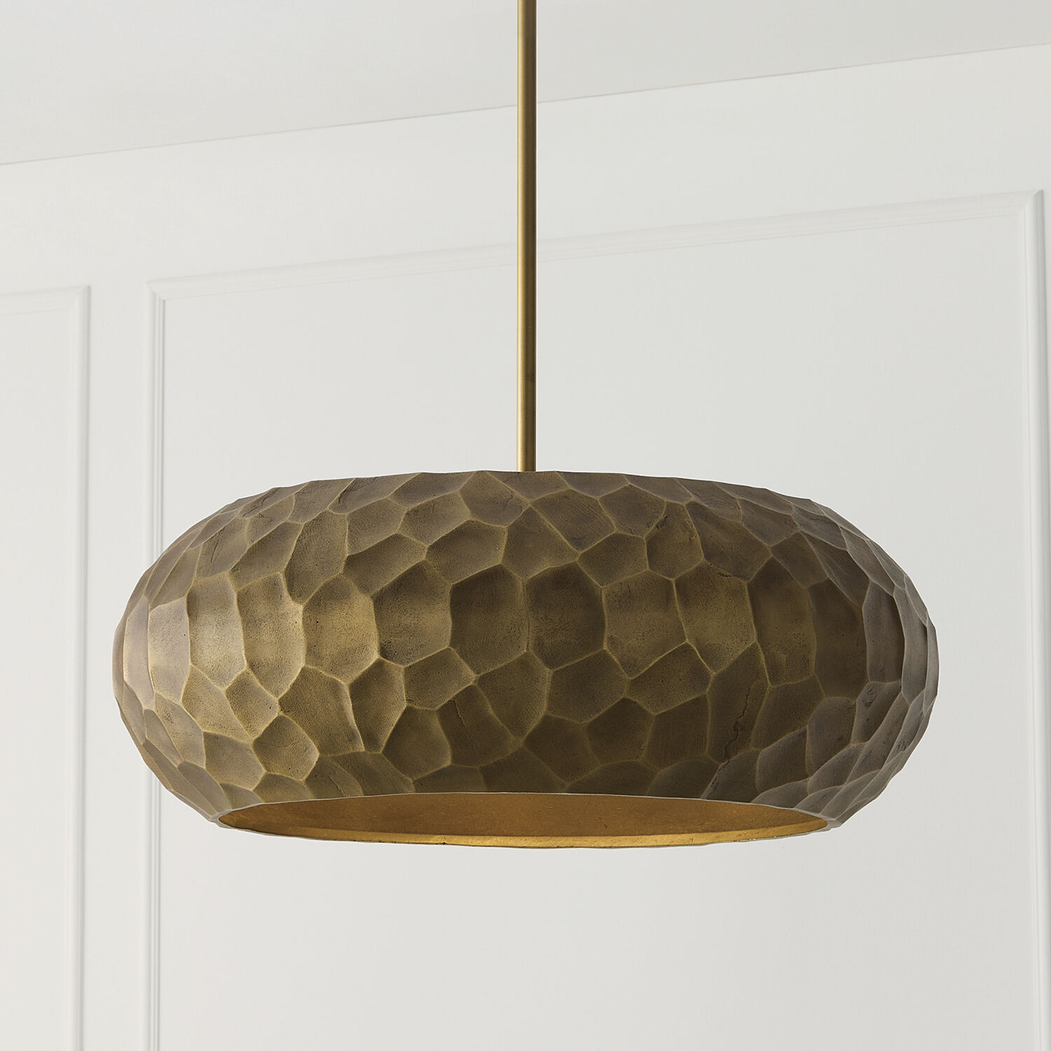 Dorian 4 Light 26 inch Burnished Patinaed Brass Pendant Ceiling Light