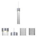 Wanda 12 LED Satin Nickel Pendant Ceiling Light in Clear Bubble Glass