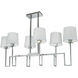 Maya Linear Chandelier Ceiling Light in Polished Nickel