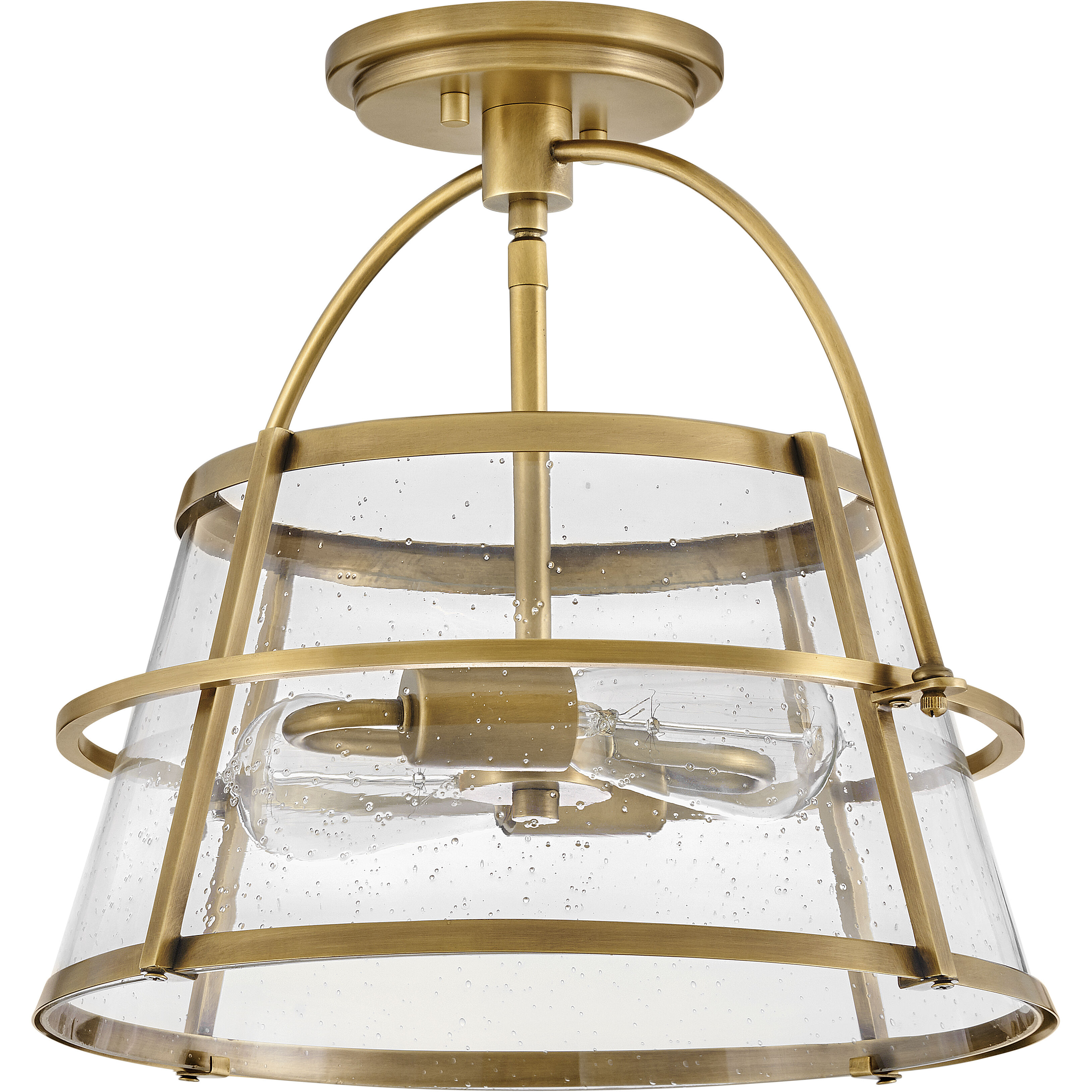 Tournon 15 inch Heritage Brass Indoor Semi-Flush Mount Ceiling Light