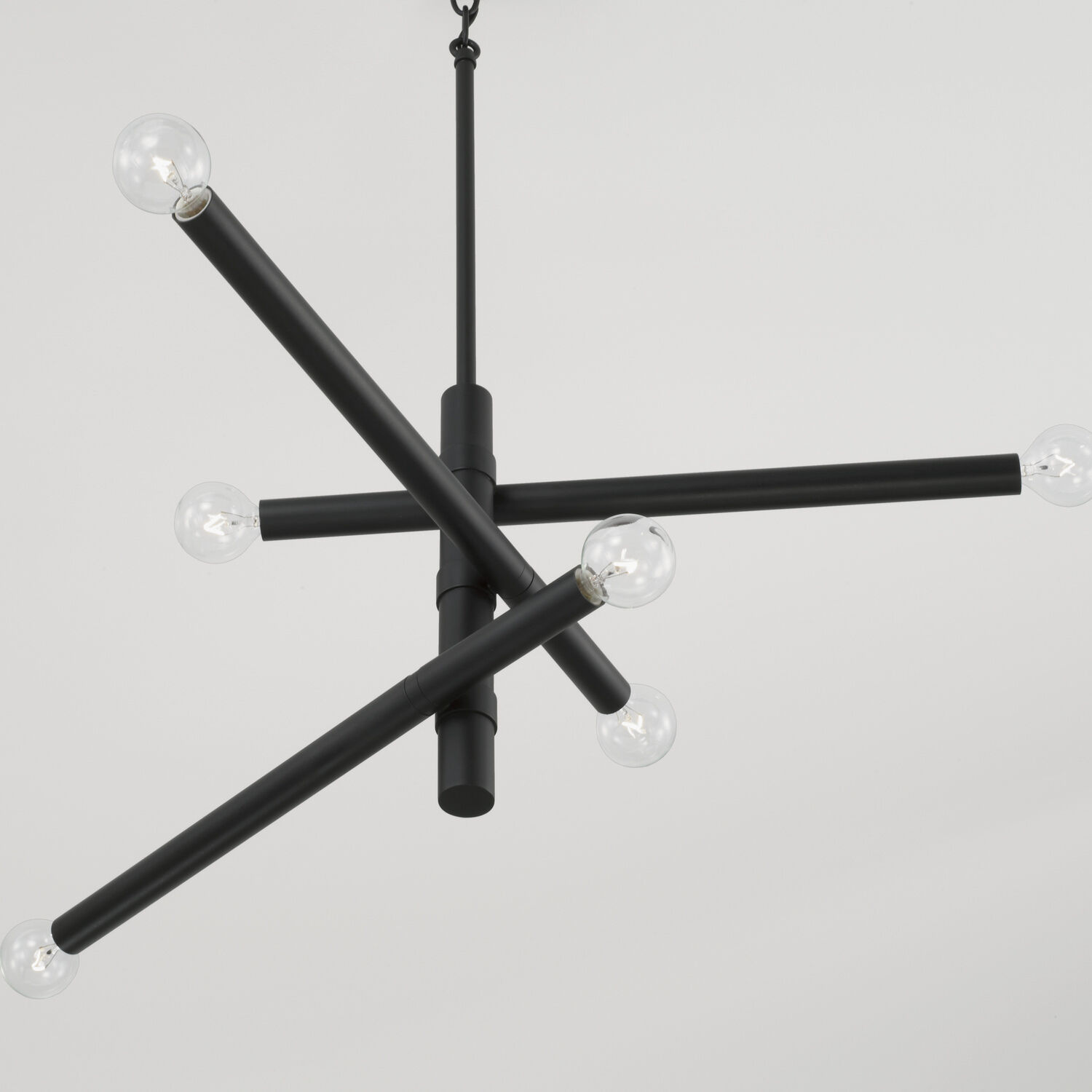 Zane 6 Light 26 inch Matte Black Chandelier Ceiling Light