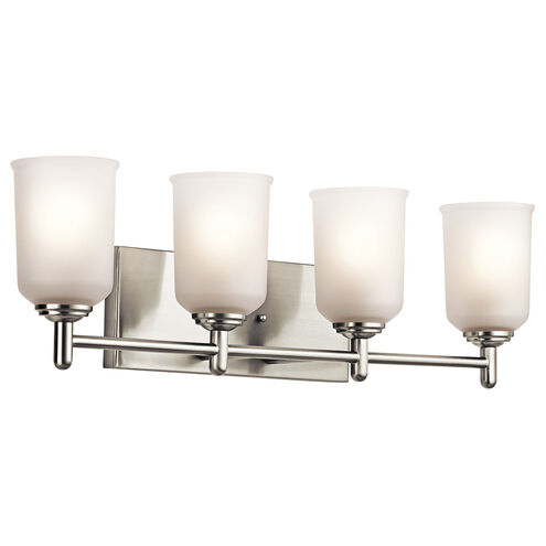 Shailene 4 Light 30 inch Brushed Nickel Wall Mt Bath 4 Arm Wall Light