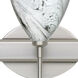 Mia LED 23 inch Satin Nickel Vanity Lighting Wall Light in Marble Grigio Glass