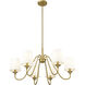 Gianna 6 Light 32 inch Modern Gold Chandelier Ceiling Light