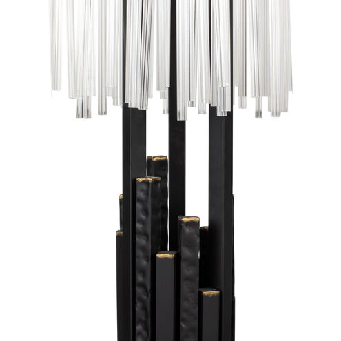 Matrix 30 inch 60 watt Matte Black Table Lamp Portable Light in Matte Black/French Gold