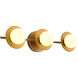 Canada 3 Light 5 inch Brass Wall Sconce Wall Light