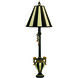 Carnival Stripe 32 inch 75 watt Antique Black with Antique White Table Lamp Portable Light