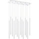 Forest LED 9.75 inch Chrome Chandelier Ceiling Light in Matte White Steel